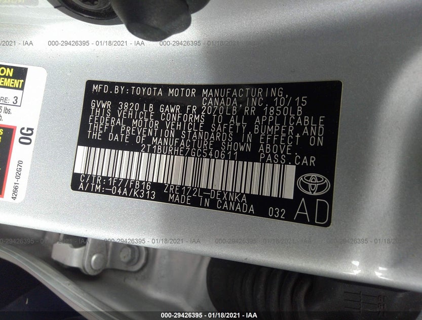 2T1BURHE7GC540611