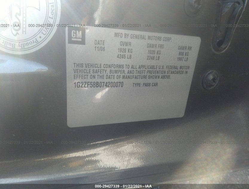 1G2ZF58B074200070