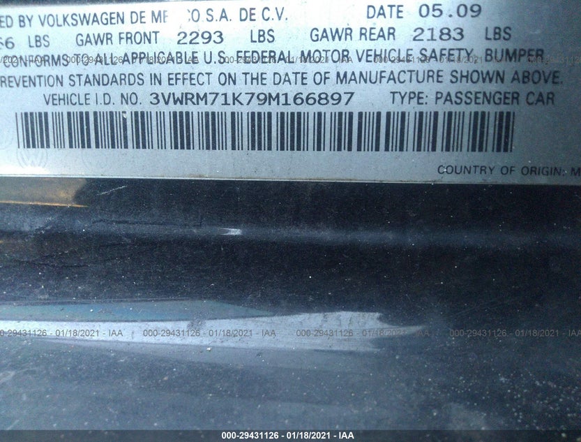 3VWRM71K79M166897