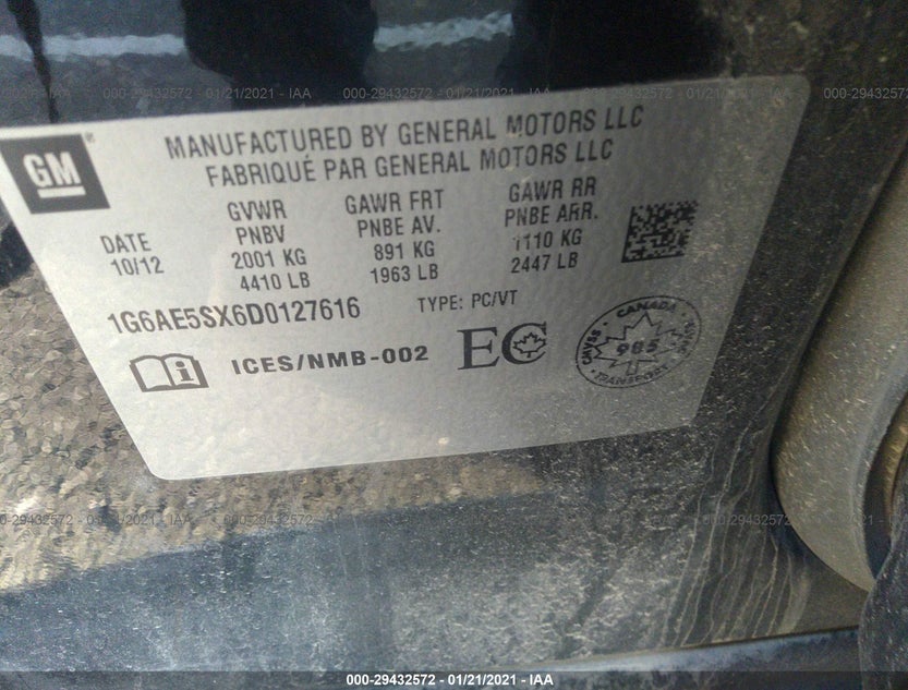 1G6AE5SX6D0127616