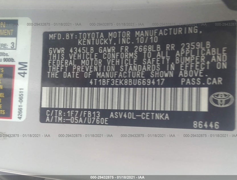 4T1BF3EK8BU669417