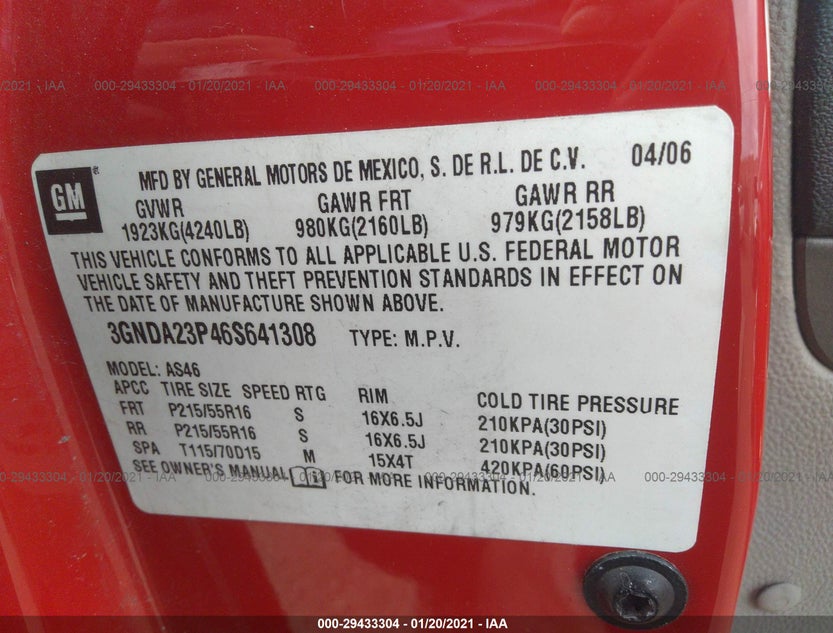3GNDA23P46S641308