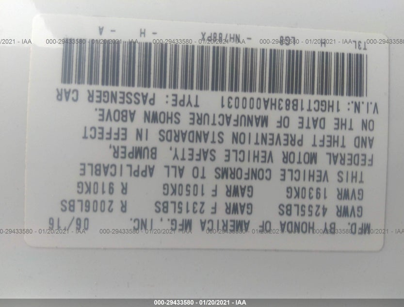 1HGCT1B83HA000031
