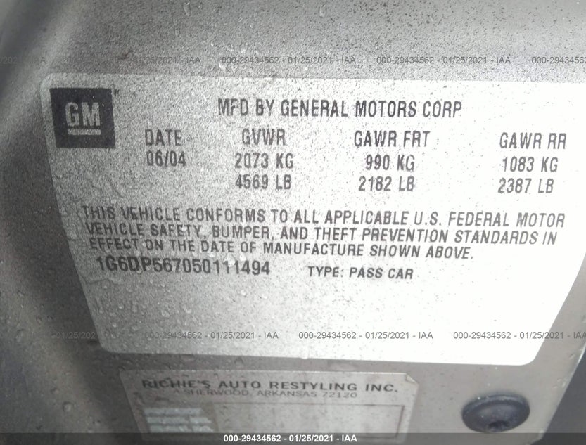 1G6DP567050111494