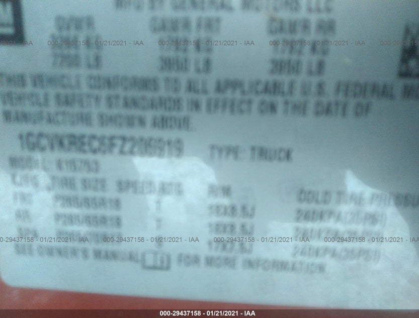 1GCVKREC6FZ206919