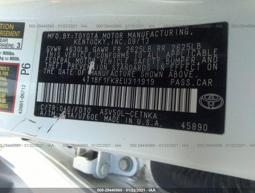 4T1BF1FK8EU311919