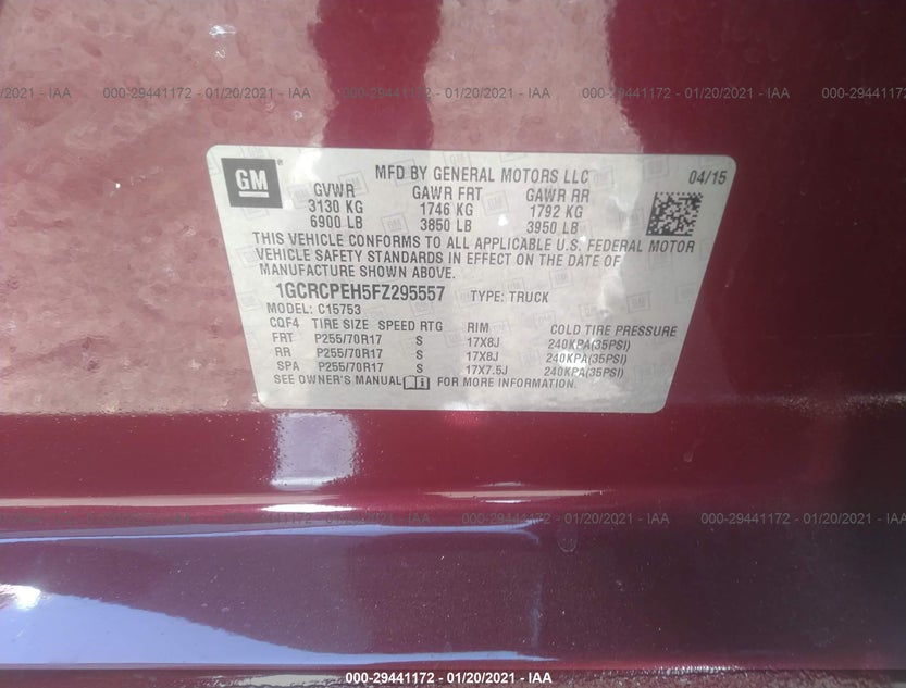 1GCRCPEH5FZ295557