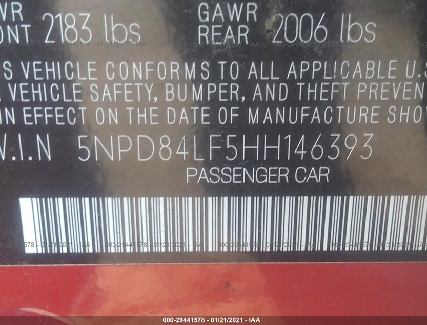 5NPD84LF5HH146393