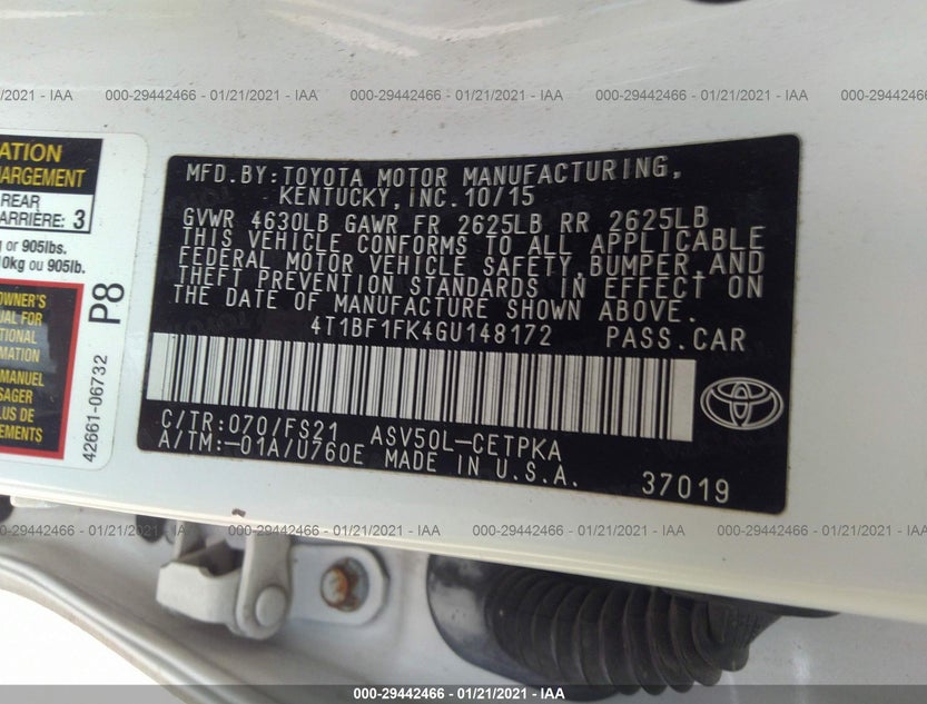 4T1BF1FK4GU148172
