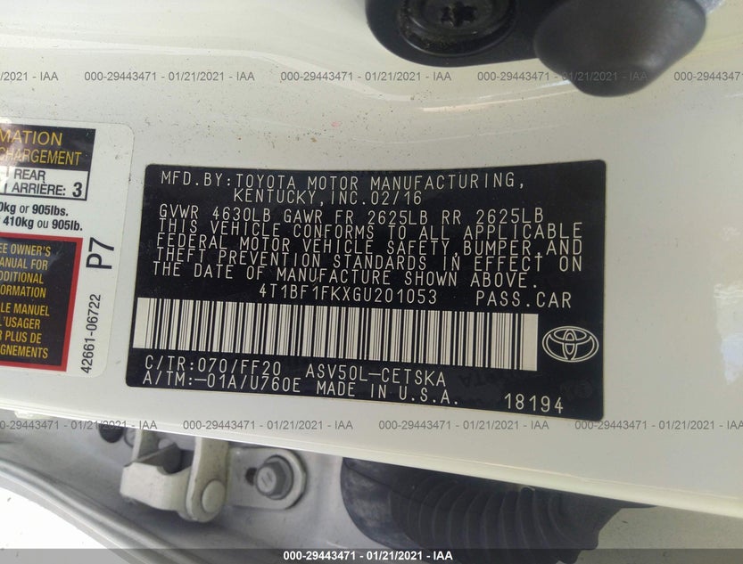 4T1BF1FKXGU201053