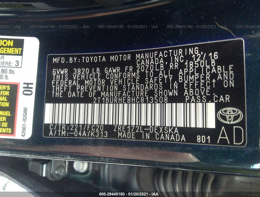 2T1BURHE8HC813508