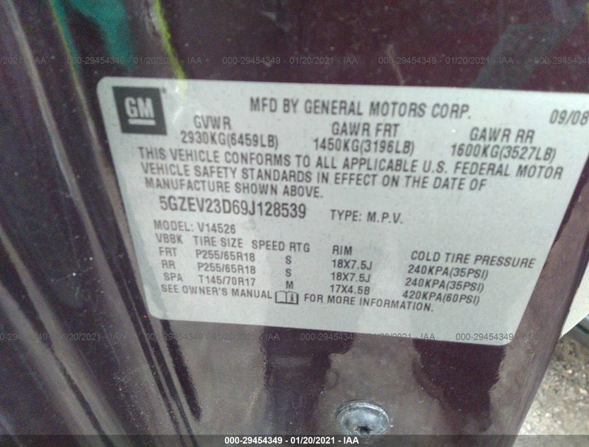 5GZEV23D69J128539