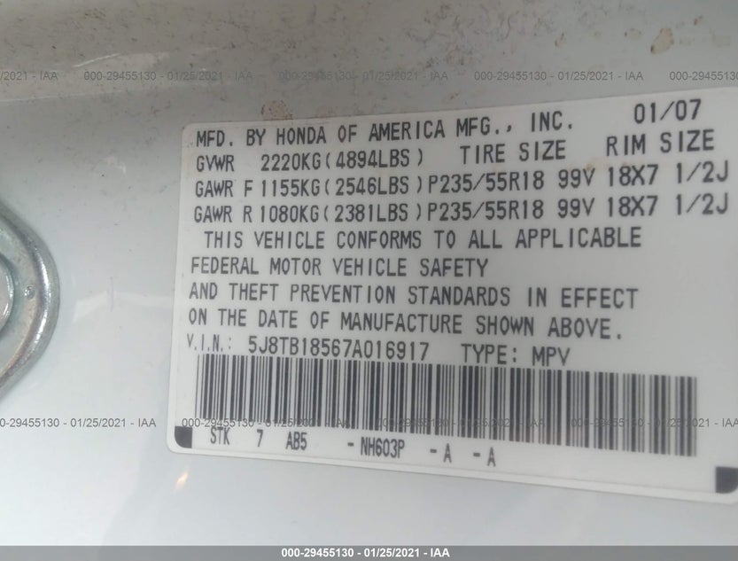 5J8TB18567A016917
