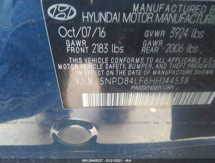 5NPD84LF6HH144538