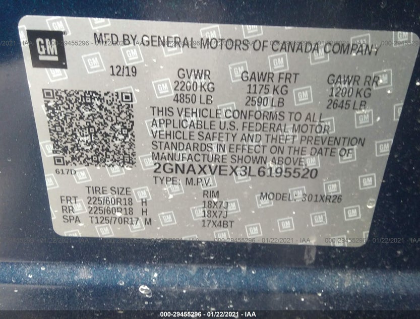 2GNAXVEX3L6195520
