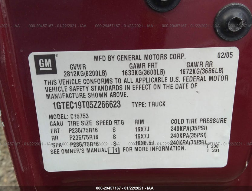 1GTEC19T05Z266623