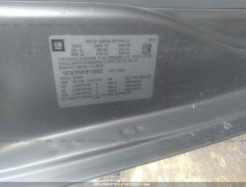 1GTW7FCA1B1105933