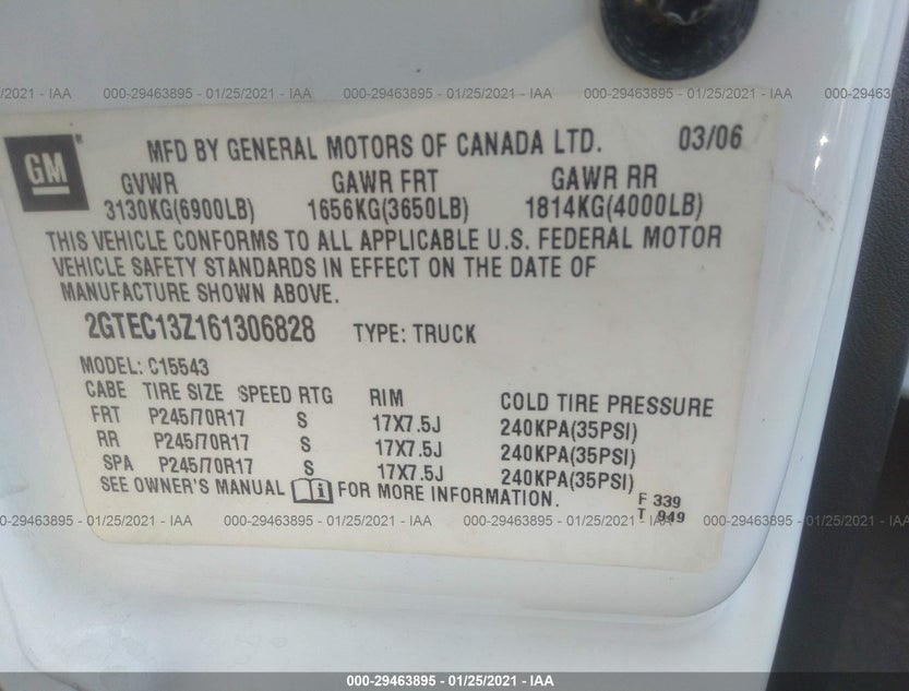 2GTEC13Z161306828