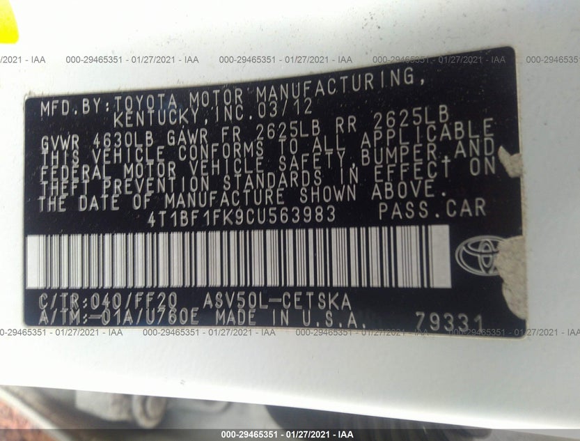 4T1BF1FK9CU563983