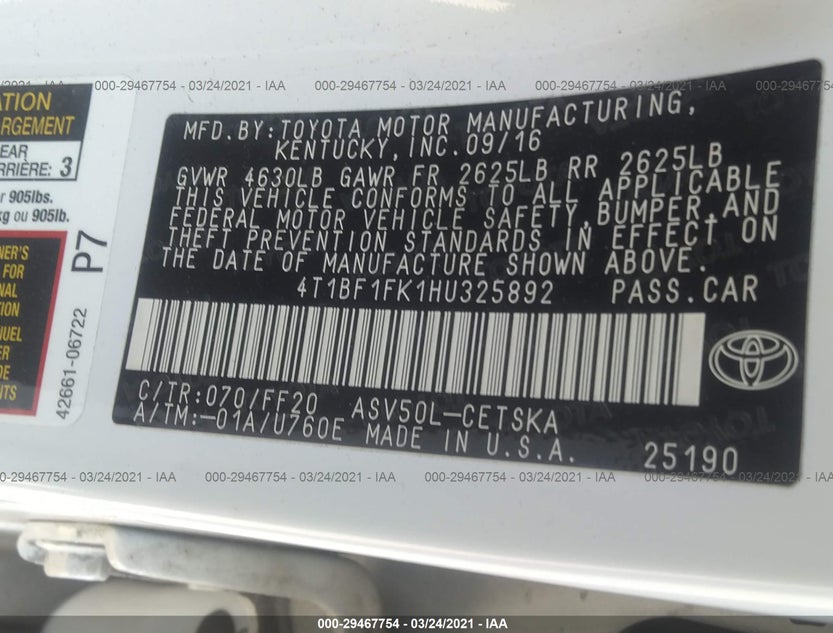 4T1BF1FK1HU325892