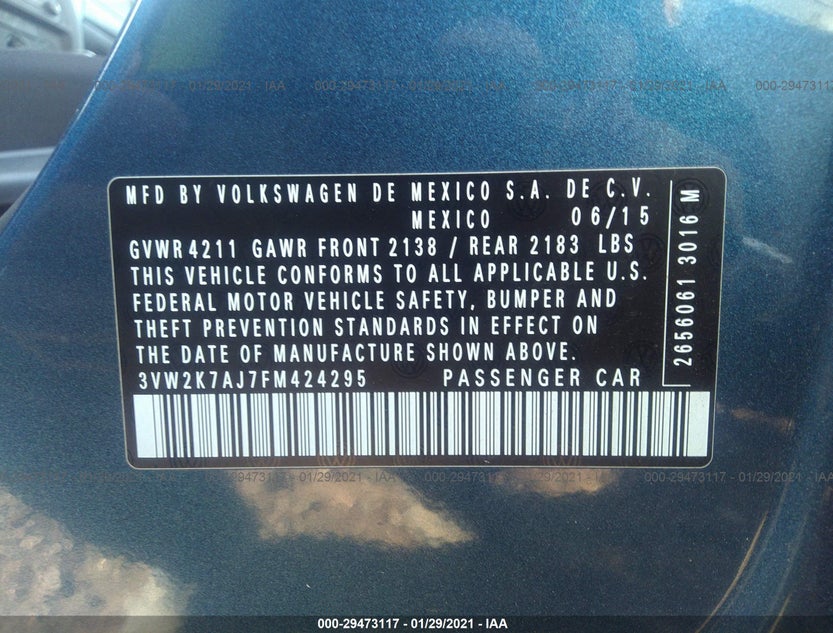 3VW2K7AJ7FM424295