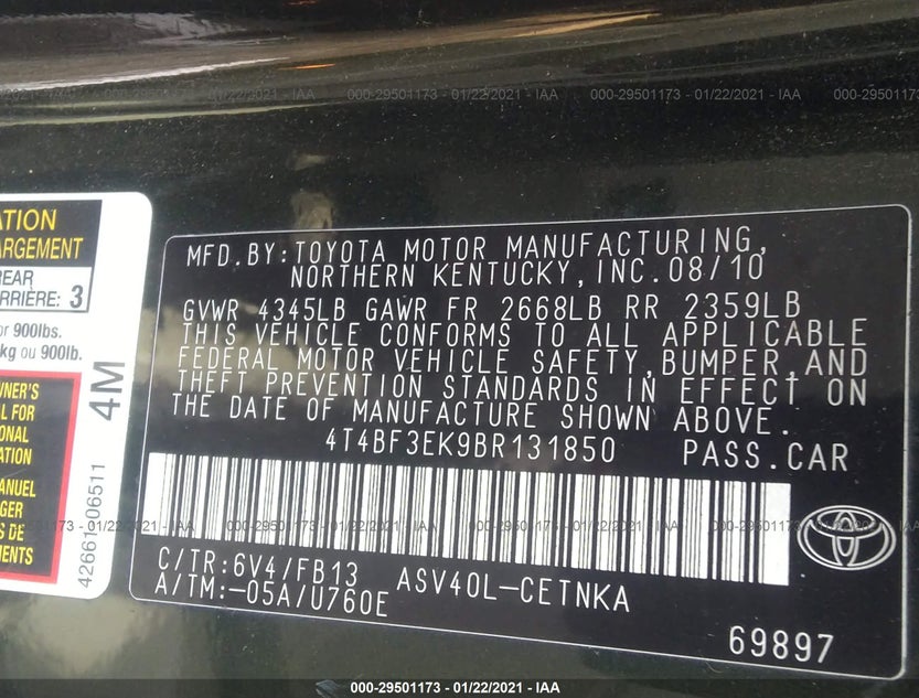 4T4BF3EK9BR131850