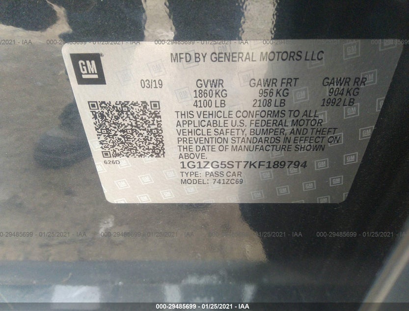 1G1ZG5ST7KF189794