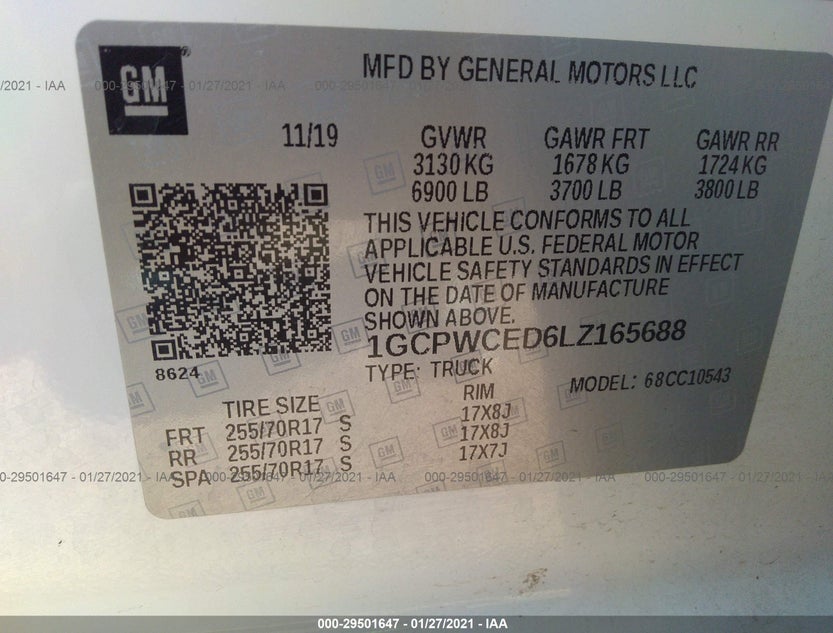 1GCPWCED6LZ165688
