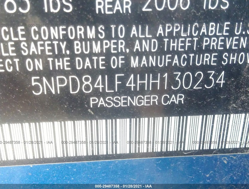 5NPD84LF4HH130234