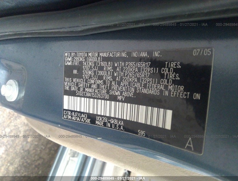 5TDZT38A15S263700