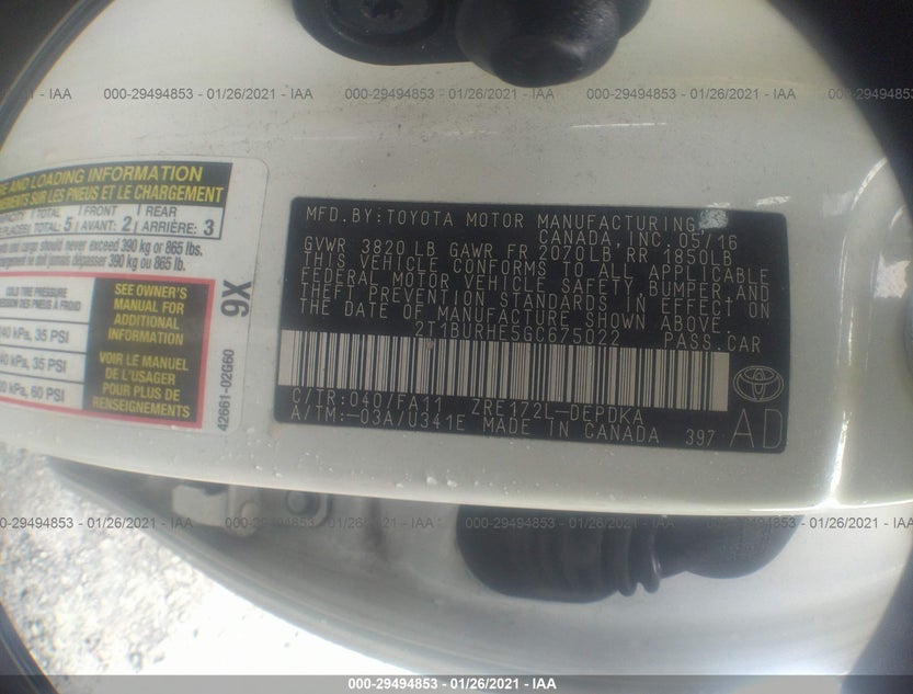 2T1BURHE5GC675022
