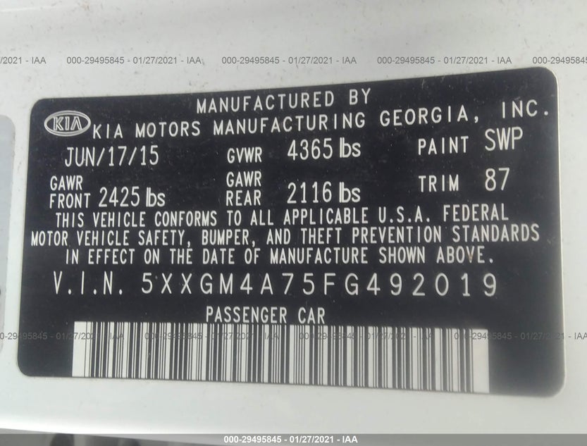 5XXGM4A75FG492019