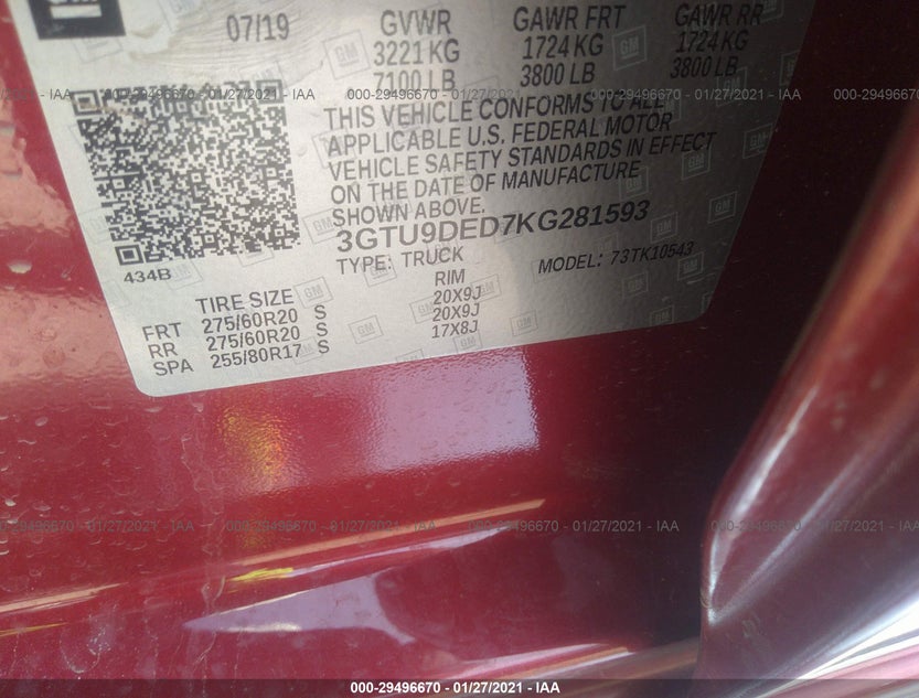 3GTU9DED7KG281593