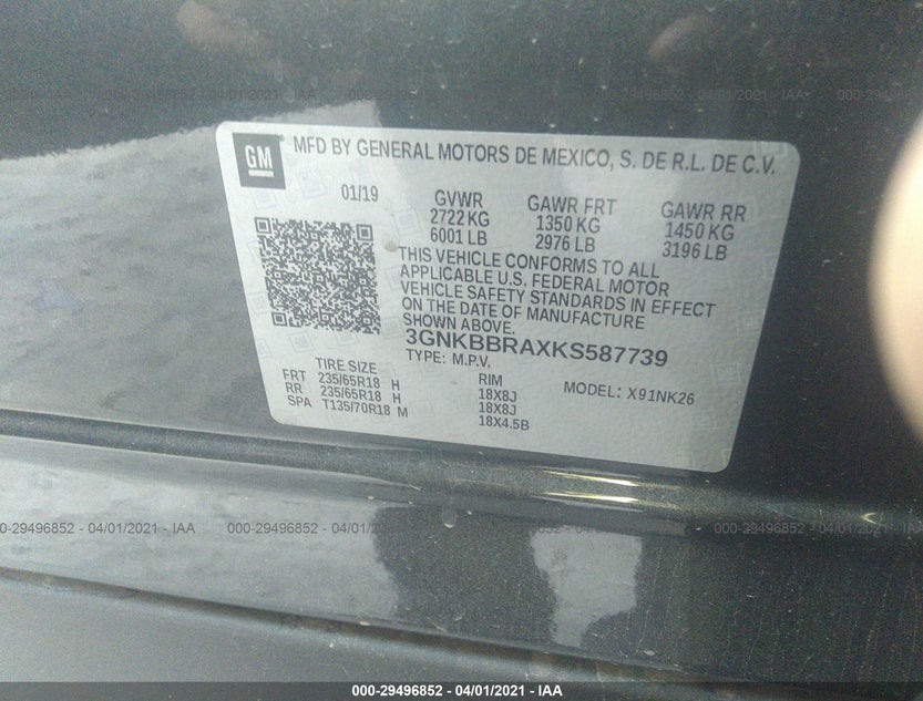 3GNKBBRAXKS587739