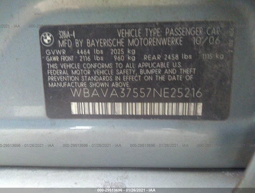 WBAVA37557NE25216