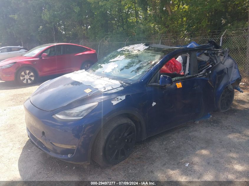 2021 Tesla Model Y Long Range Dual Motor All-Wheel Drive VIN: 5YJYGDEE3MF084249 Lot: 29497277