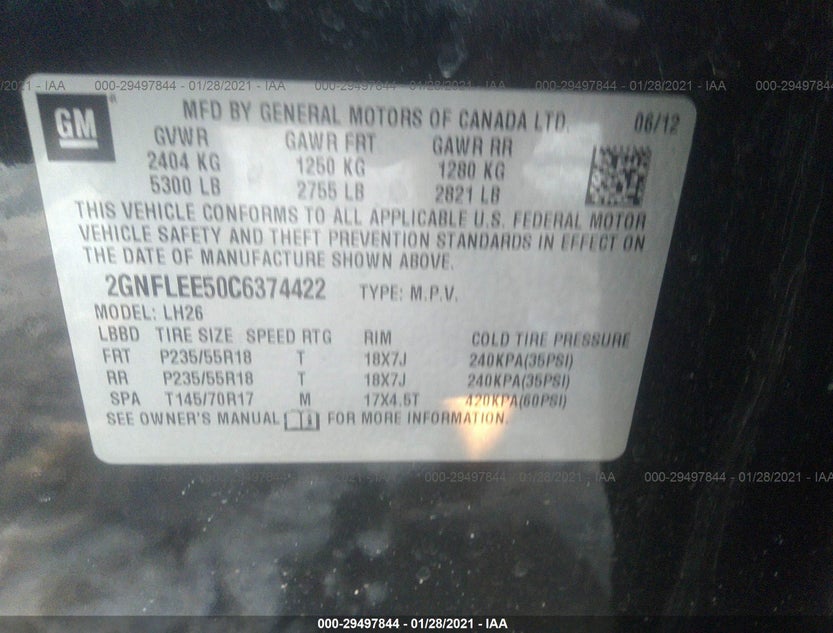 2GNFLEE50C6374422