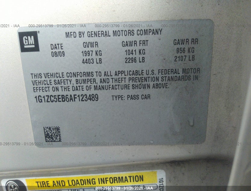 1G1ZC5EB6AF123489