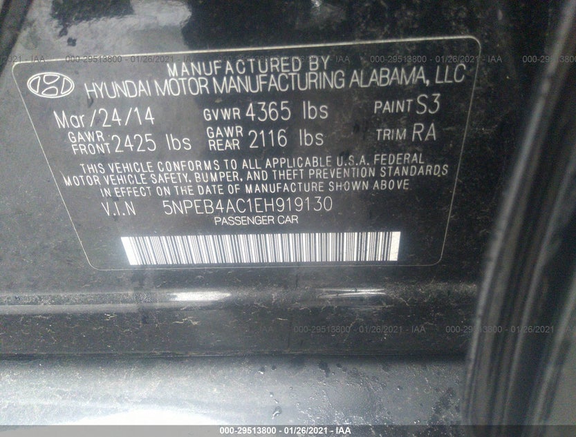 5NPEB4AC1EH919130