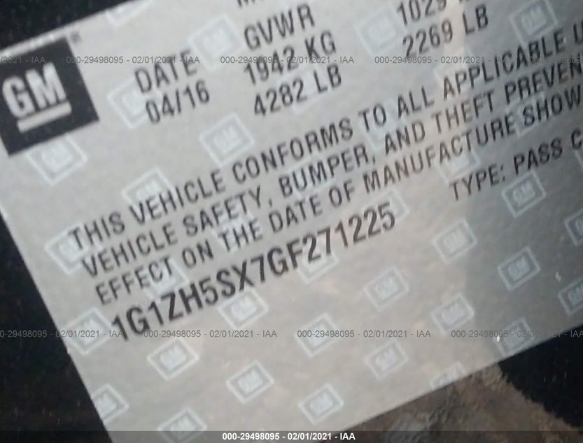 1G1ZH5SX7GF271225