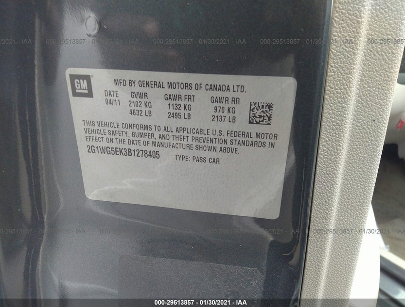 2G1WG5EK3B1278405