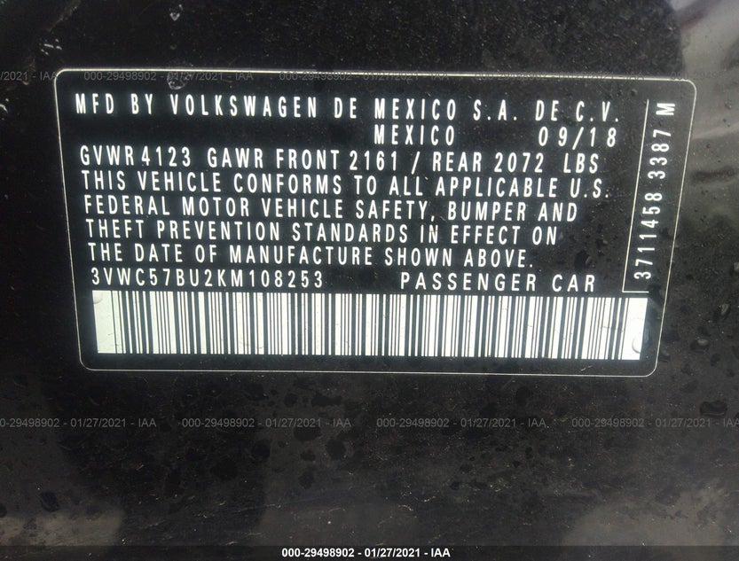 3VWC57BU2KM108253