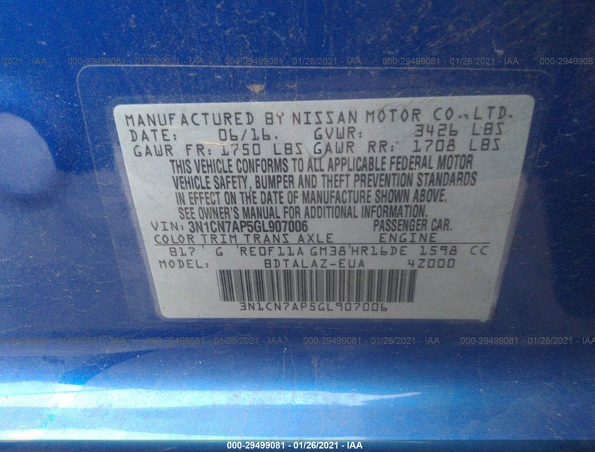 3N1CN7AP5GL907006