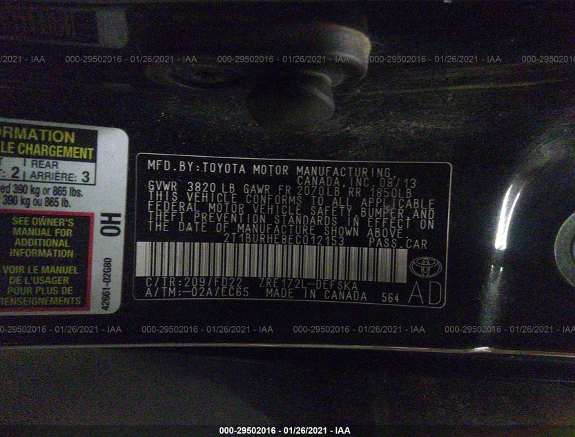 2T1BURHE8EC012153
