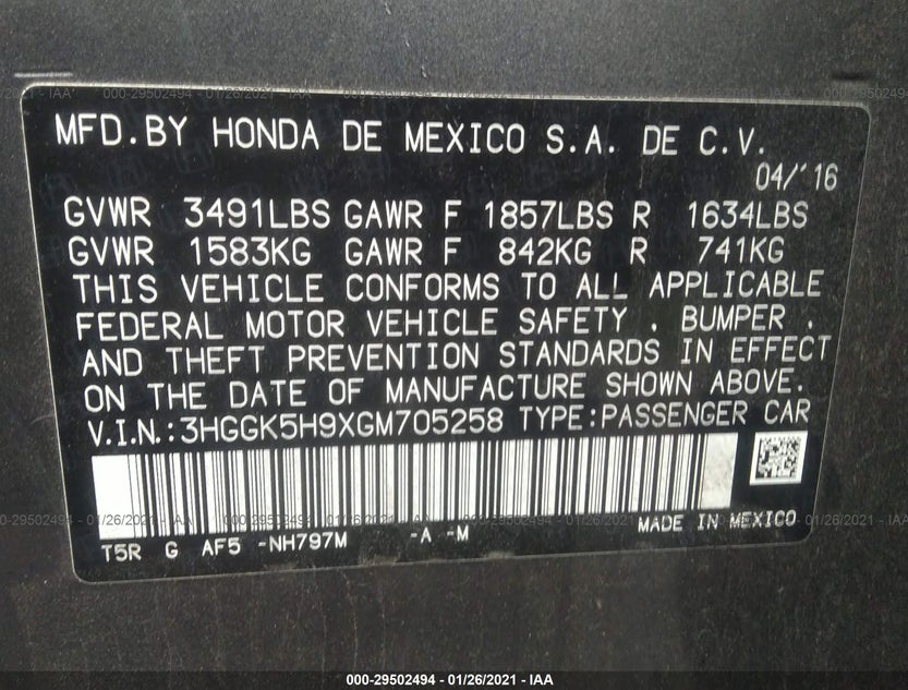 3HGGK5H9XGM705258