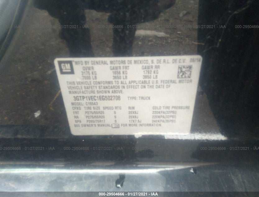 3GTP1VEC1EG502708