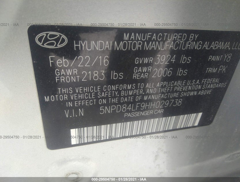 5NPD84LF9HH029738