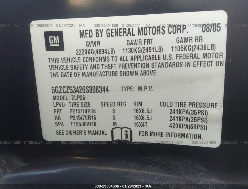 5GZCZ53426S808344