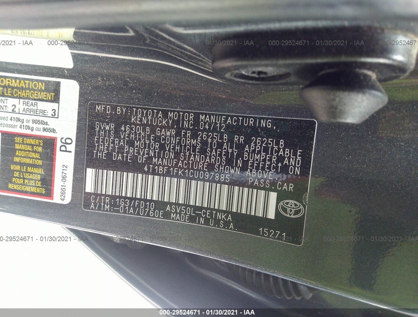 4T1BF1FK1CU097885