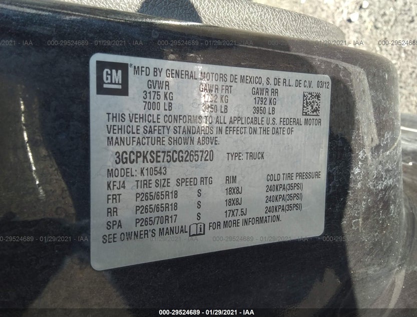 3GCPKSE75CG265720